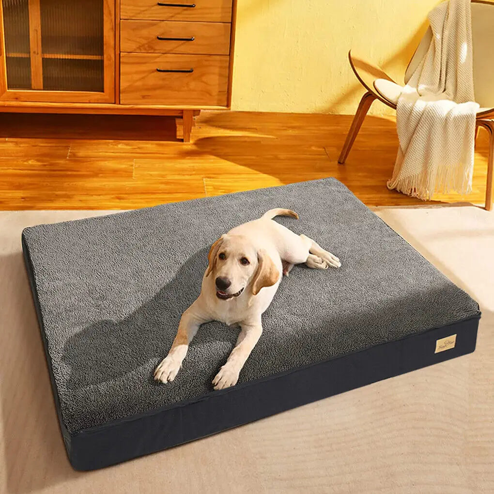 Orthopedic Dog Bed With Memory Foam And Washable Waterproof Cover