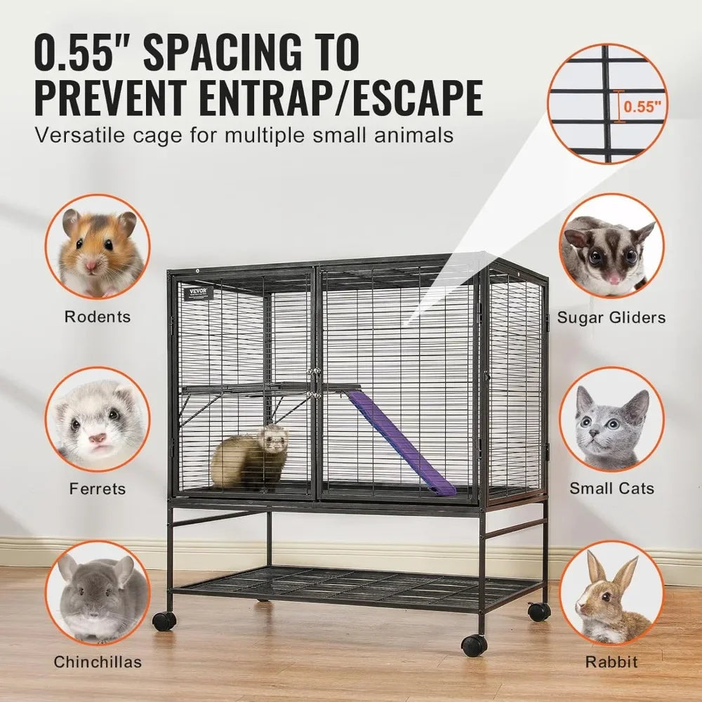Critter Nation Cage Large 2 Tier With Ramps And Tray