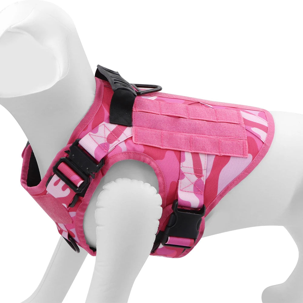 PETRAVEL Military Camouflage Dog Harness For Tactical Training Vest