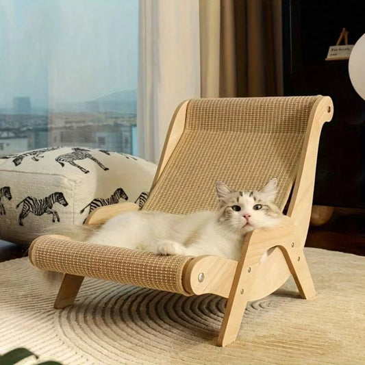 Two In One Cat Hammock Scratcher With Durable Linen Rope